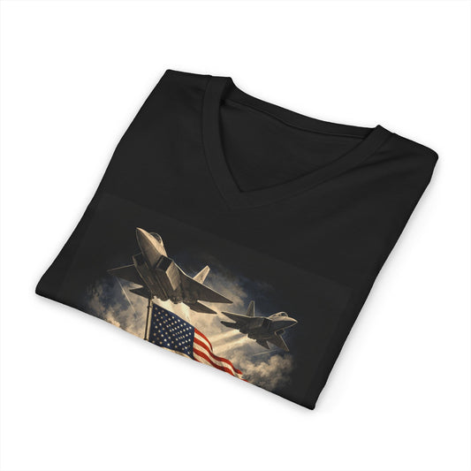 Patriotic 'Free or Die' V-Neck Tee